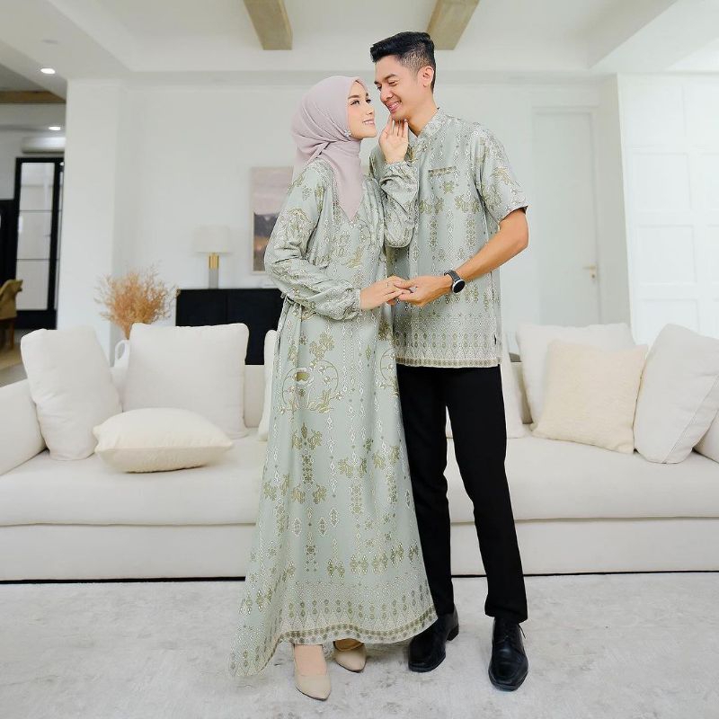 Couple Lebaran Terbaru Terviral Terlaris 2024, Seragam Fashion Ayah dan Bunda, Bahan Maxmara Dior Si