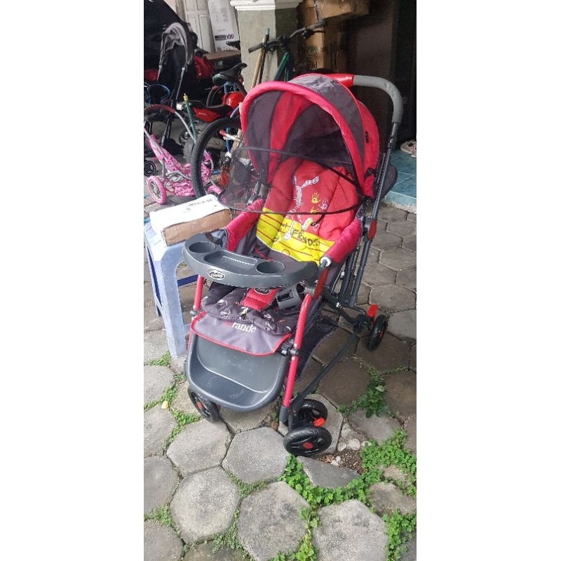 Kereta Dorong Bayi Stroller pliko grande 4in1 (bisa ayun)