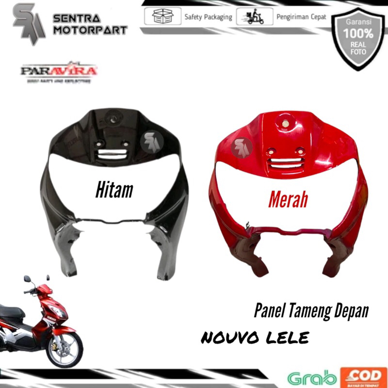 Panel tameng depan nouvo lele hitam merah paravira