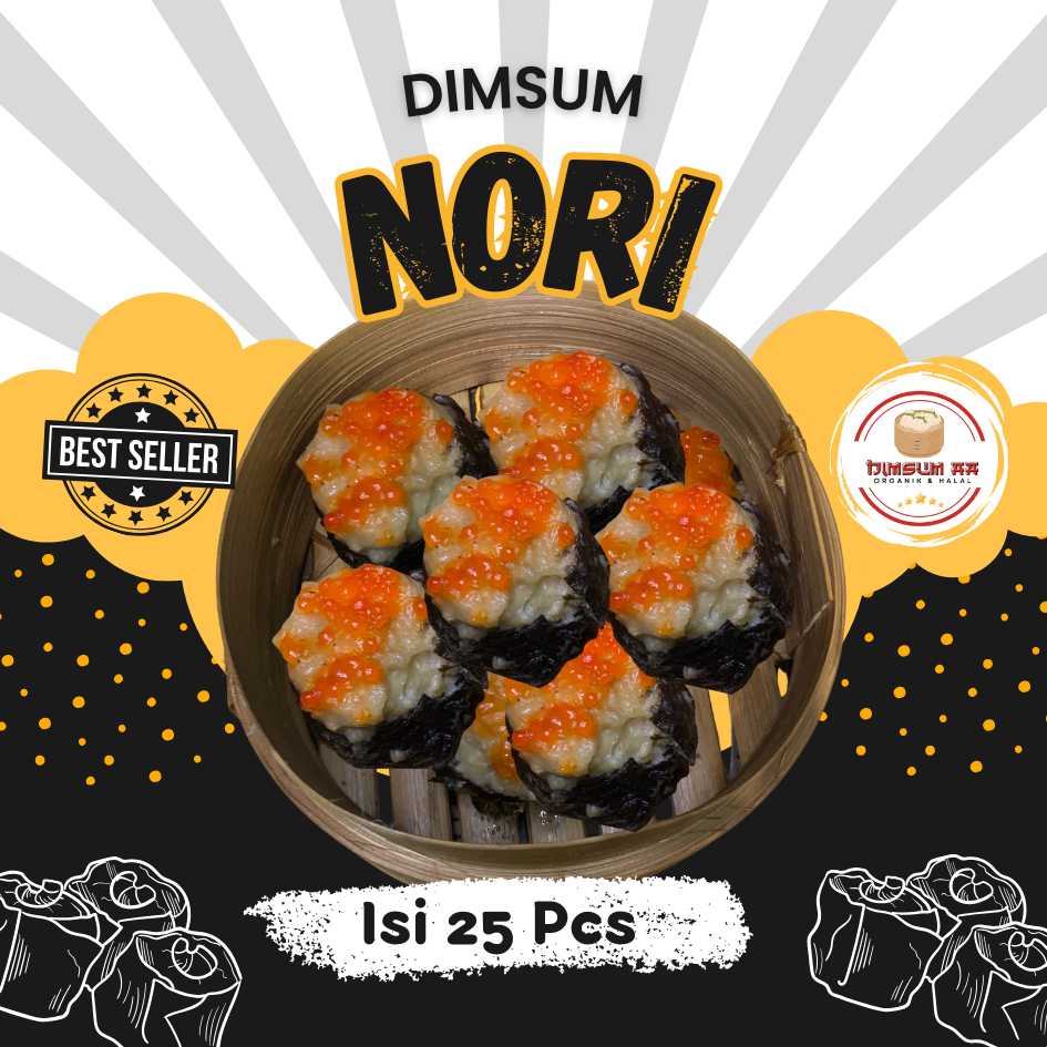 

Dimsum Nori Isi 25 PCS Frozen & Premium Free Saus Merah & Lada Hitam