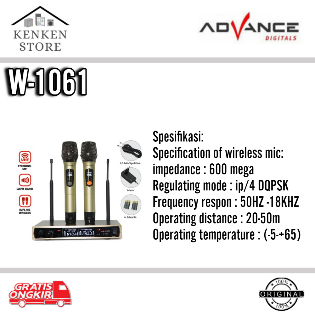 MIC WIRELESS ADVANCE W1061