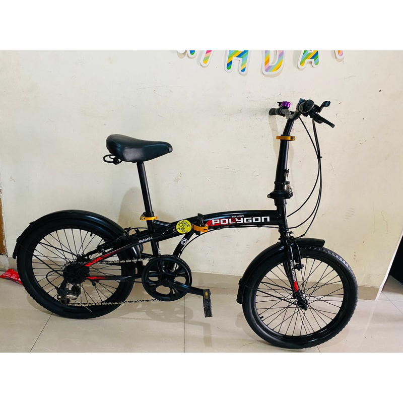 Sepeda lipat ring 20 6 speed repaint polygon