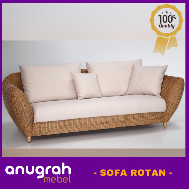 Sofa Tamu Rotan Alam Model Jadul / Sofa Rotan Vintage Design