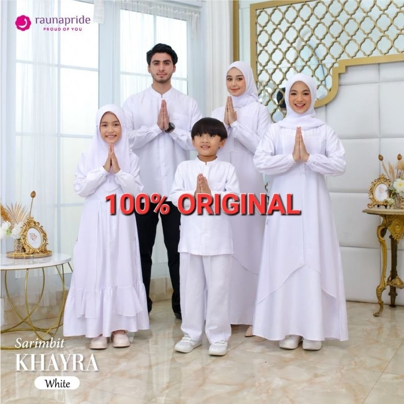 SARIMBIT KELUARGA WARNA PUTIH | RAUNA SARIMBIT 2024 | SARIMBIT KHAYRA | GAMIS FASHION MUSLIM