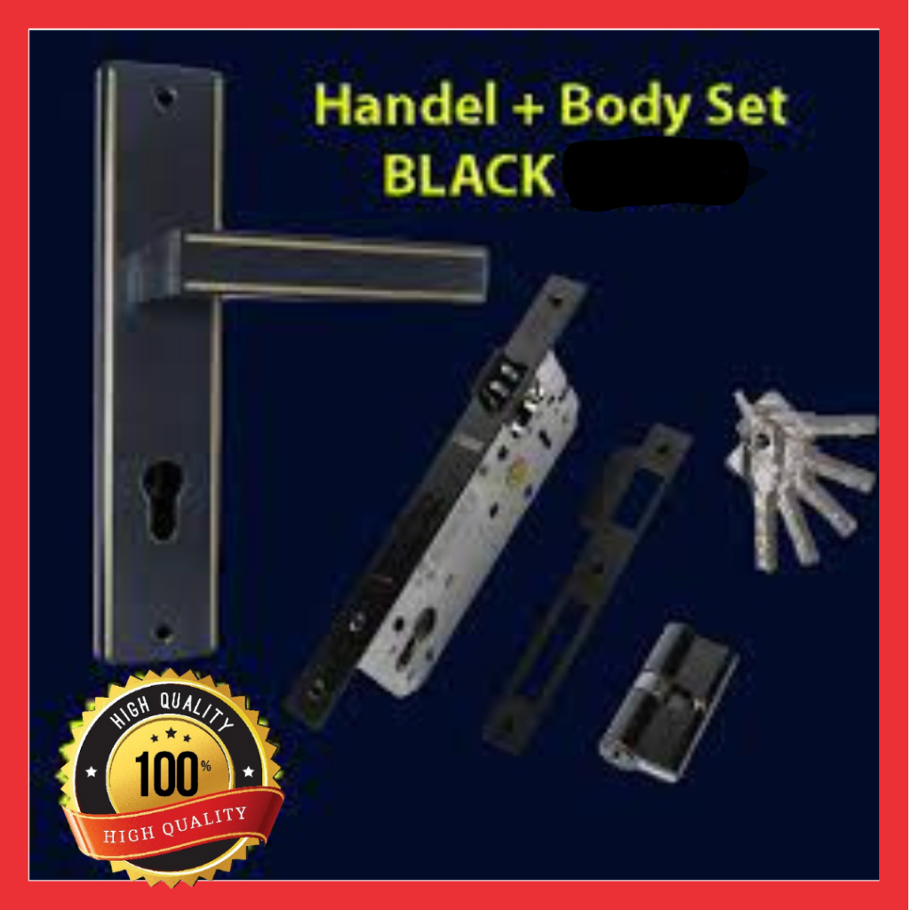 Kunci pintu Handle Pintu gagang pintu komplit set 990.96 BLACK GOLD