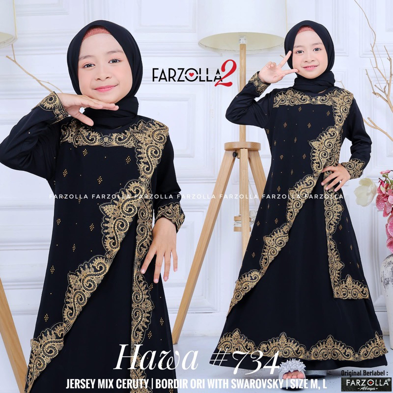 Gamis Abaya | Hawa Kids 734 Ori by Farzolla
