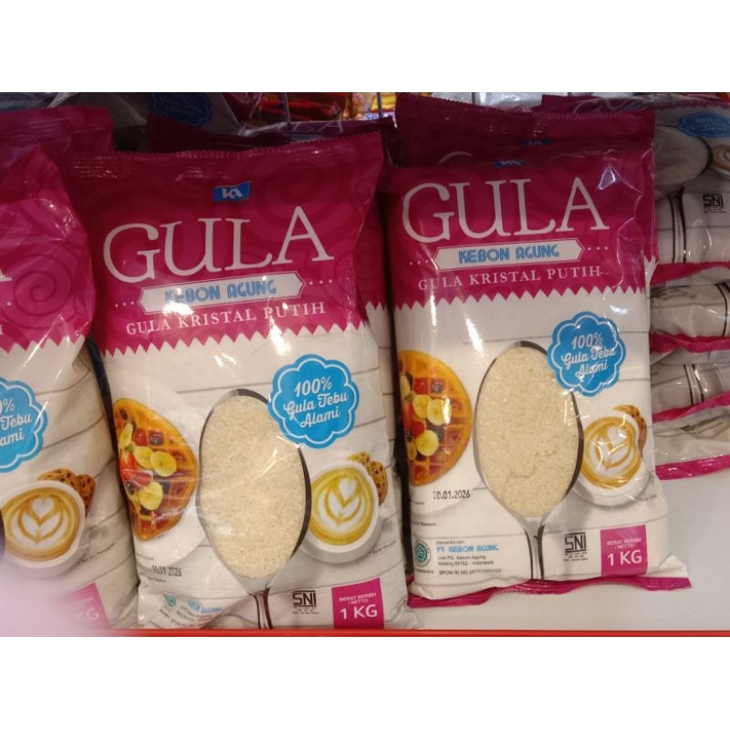 

Gula pasir kemasan kebon agung 1 kg