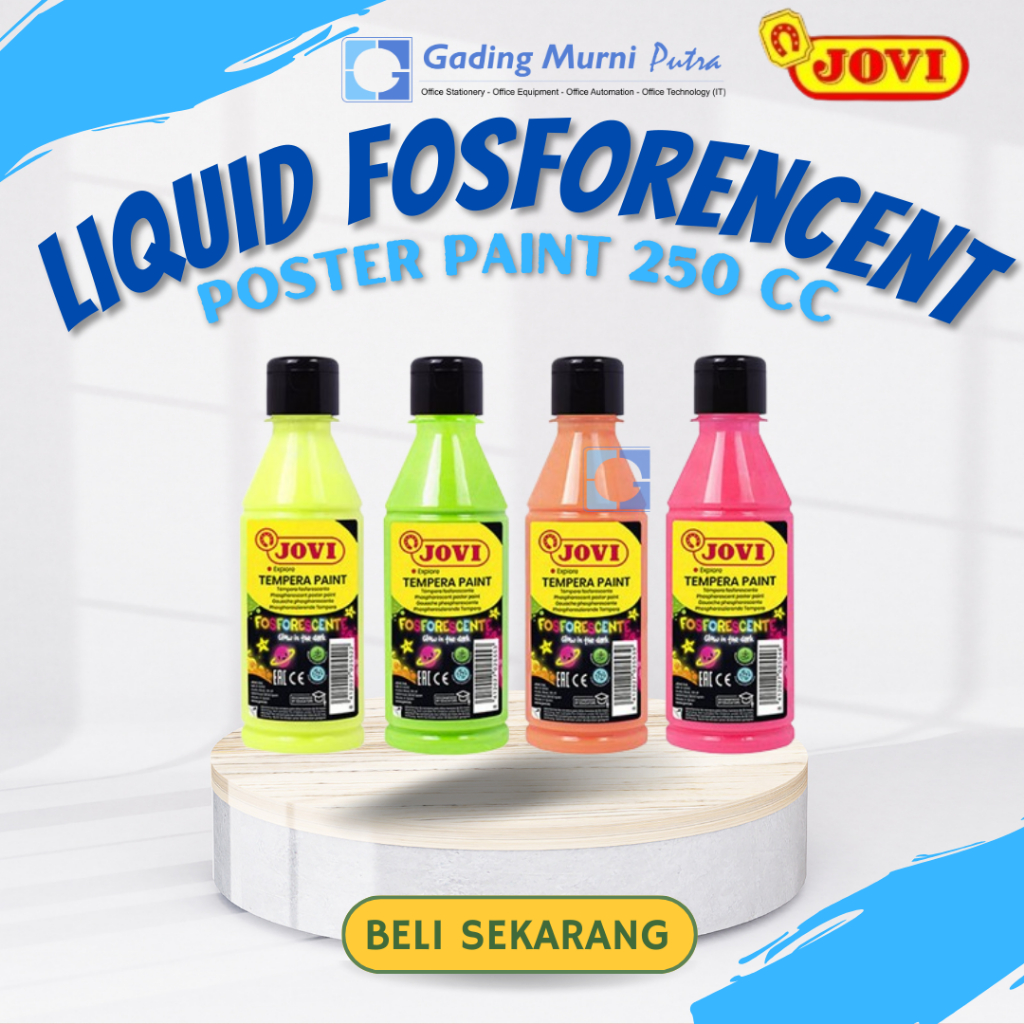 

JOVI TEMPERA LIQUID FOSFORESCENT POSTER PAINT 250CC GLOW IN THE DARK