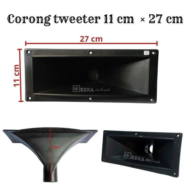 Corong Tweeter 11 cm× 27 cm PVC plastik Corong Horn tweeter