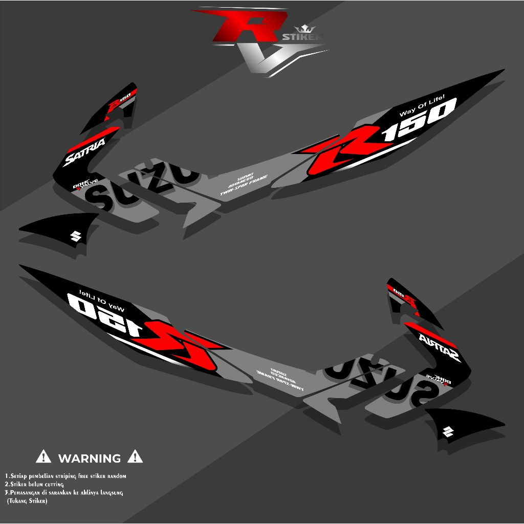 STRIPING SATRIA FU F150 OLD/LAMA STIKER SATRIA FU BARONG/FU 2008-2012