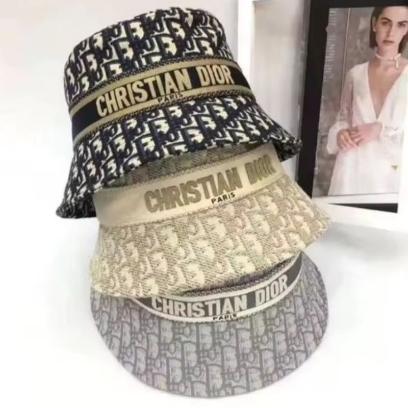 topi bucket AllNewChristianDior unisex 1pc