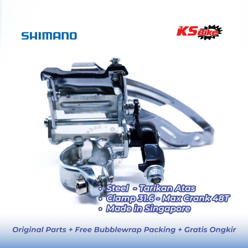 Front Derailleur FD Sepeda Shimano TY 32A 31.8 Tarikan Atas Bawah Sepeda Gunung Seli MTB Lipat Feder