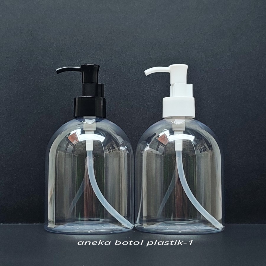 Botol Sabun Cair 500ml / Botol Pump 500 Oval Clear Pump Luxury / Botol Plastik 500ml