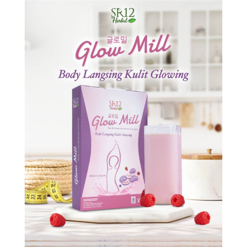 

GLOW MILL SR12 100Gram Fiber Milk Shake Mix with Oat & GlutationRendah Kalori (hanya 80 kalori per penyajian)Body Langsing Kulit Glowing