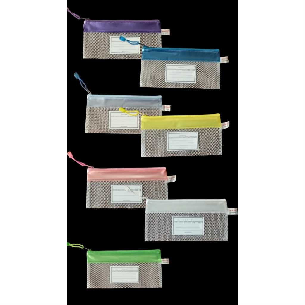 

Zipper Pocket Pen Case Sleting Zip Bag Plastik Mika Transparan B6