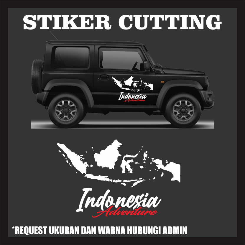 Stiker Indonesia Adventure / Stiker Cutting Mobil