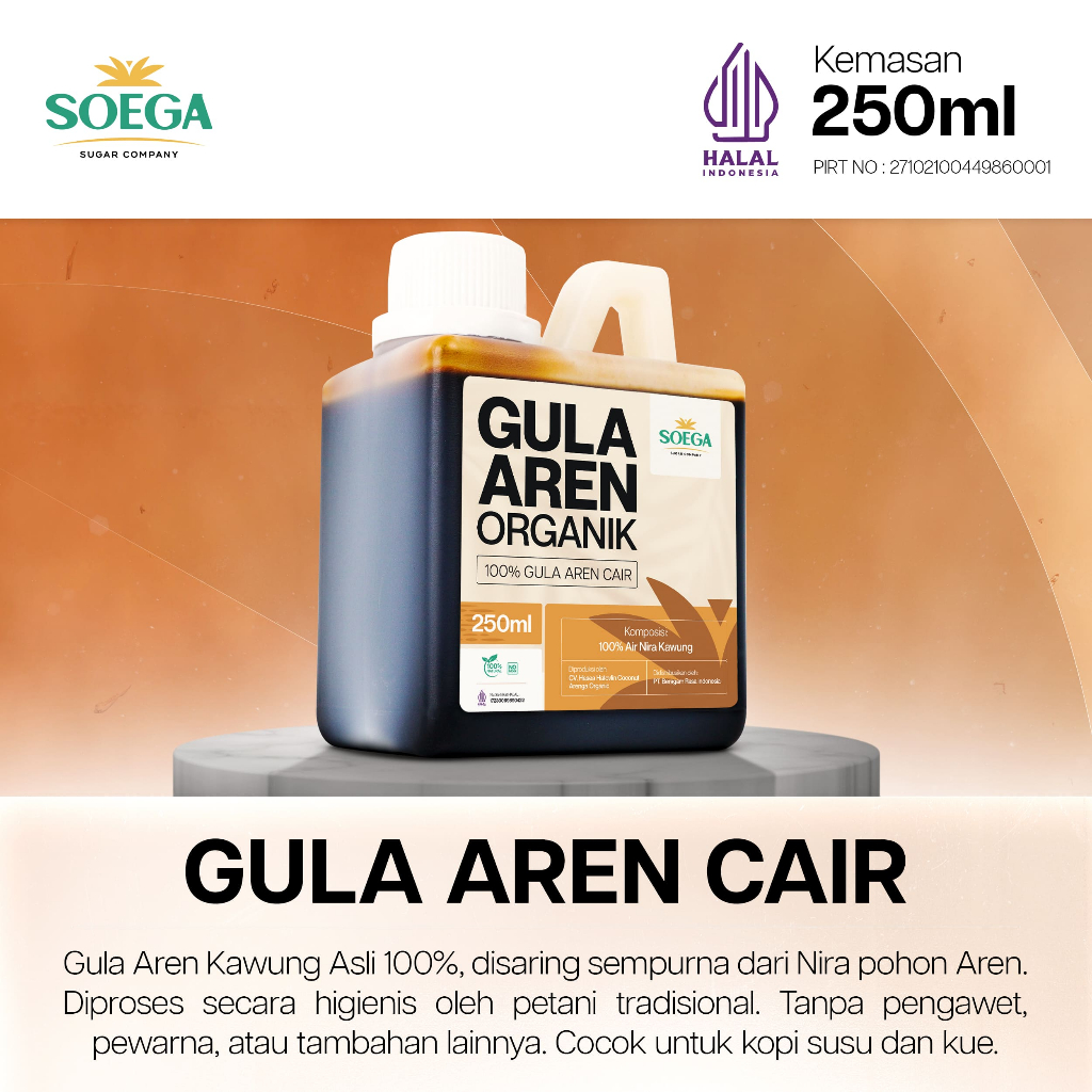 

Gula Aren Cair Premium Botol 250ml Organik Tanpa Bahan Pengawet