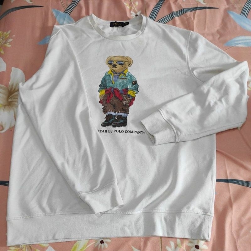 Kaos Sweater Wanita Lengan Panjang Polo Bear Original