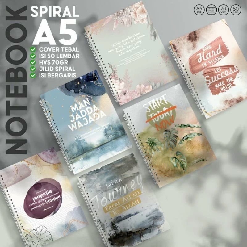 

BLOKNOTE SPIRAL | BUKU CATATAN SPIRAL | SOUVENIR | NOTEBOOK SPIRAL A5
