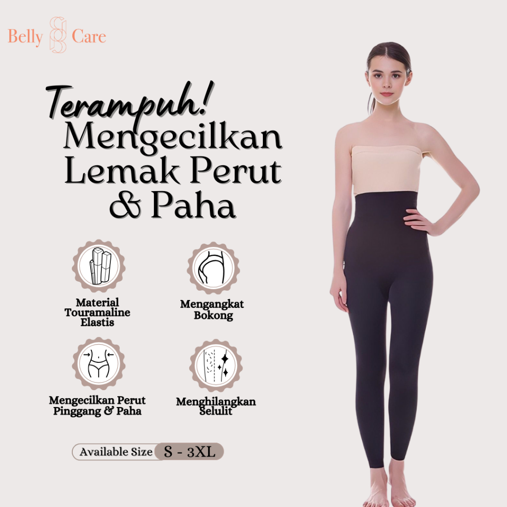 Bellycare Black Legging Tourmaline Postpartum Corset - Korset Perut Legging Hitam Highwaist Mengecil