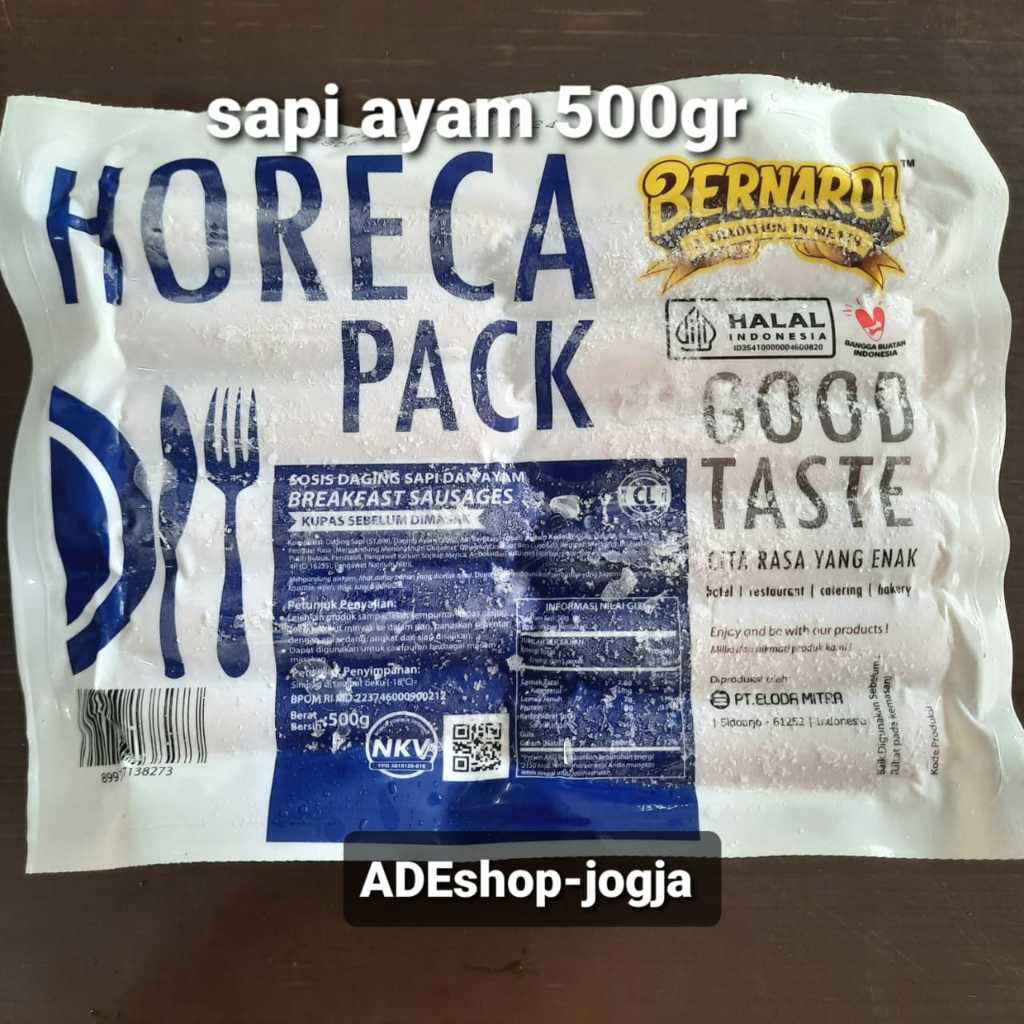 

sosis sapi ayam horeca pack bernardi 500gr breakfast mini