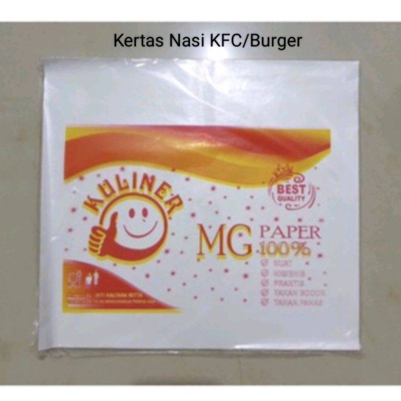 Kertas nasi KFC kertas bungkus burger