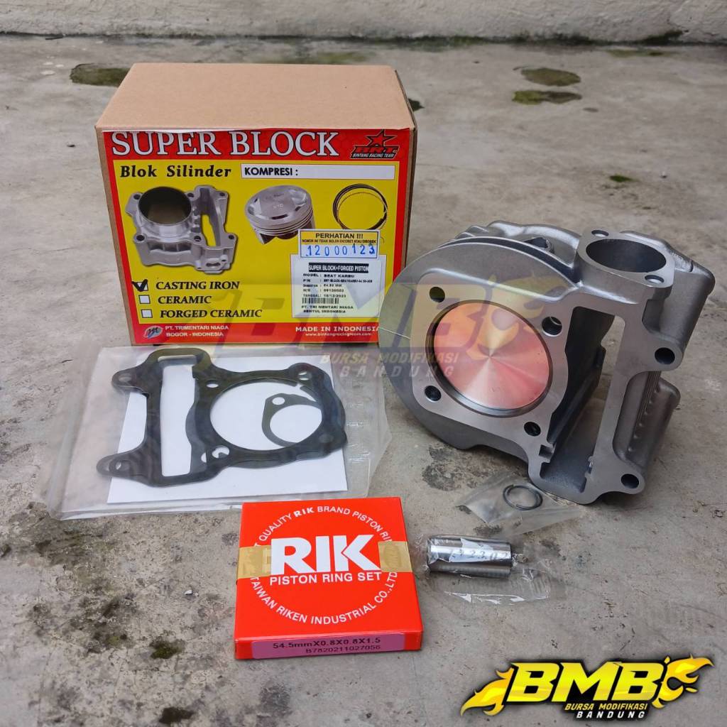 BLOK BRT BEAT KARBU SCOOPY SPACY KARBURATOR 54.50 BOREUP 130cc CAST IRON