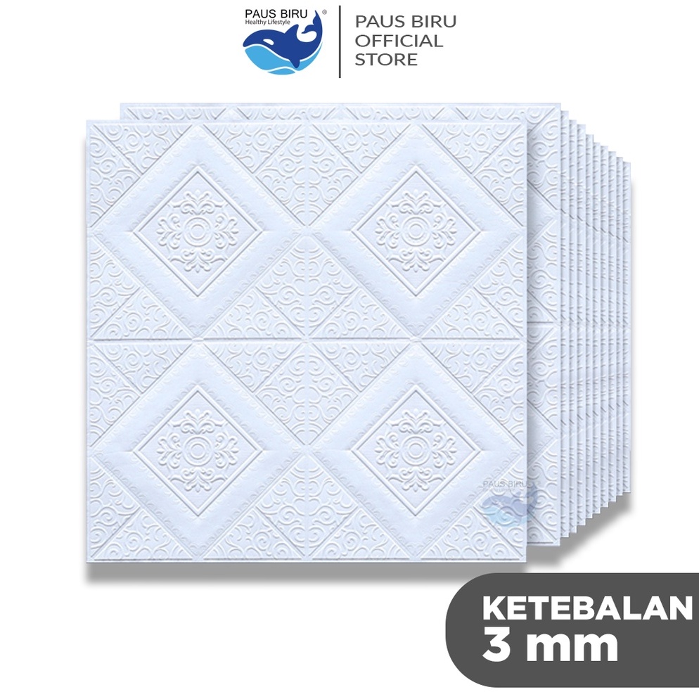 BEST SELLER Paus Biru  Wallpaper 3D FOAM  Wallpaper Dinding 3D Motif Foam BatikWallfoam Batik 7x7cm