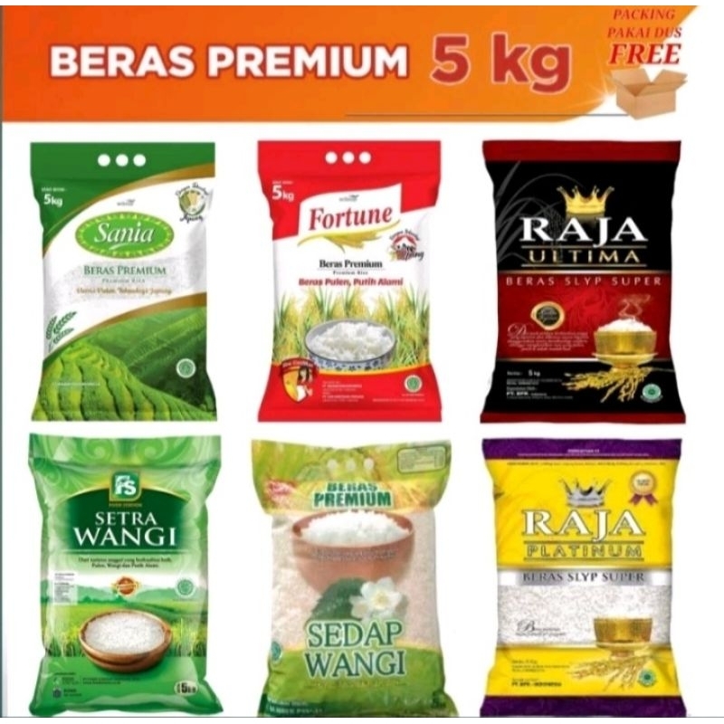 

BERAS PREMIUM 3.5KG & 5KG BERAS PULEN DAN ENAK PACKING GRATIS