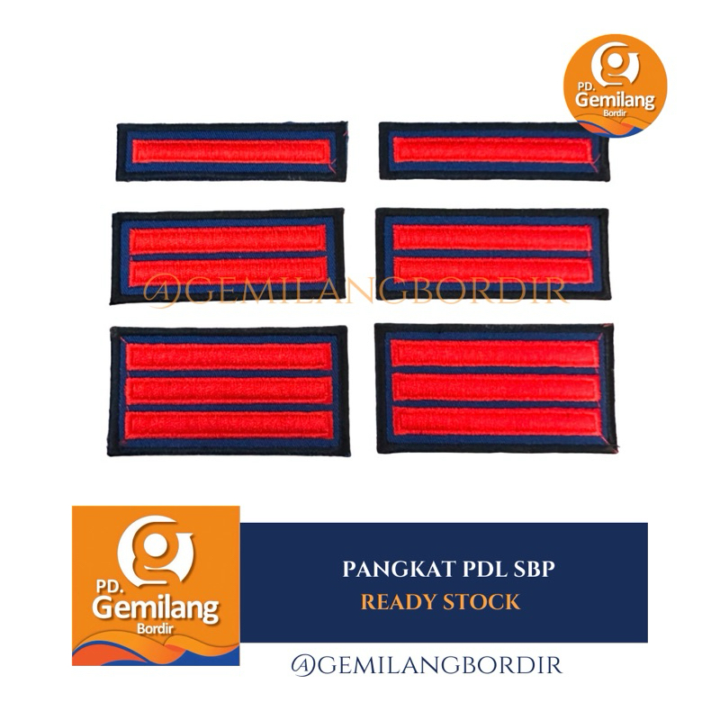 Pangkat PDL SBP TNI AU | Prada-Pratu-Praka | sepasang | Pangkat Bordir TNI AU | Pangkat TNI AU