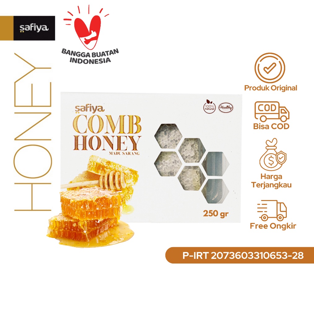 

PROMO HARI INI Madu Sarang Asli 25 gr Raw Honey Comb Authentic Safiya Food