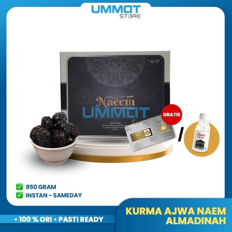 

Kurma Ajwa Naeem Al Madinah 850gr Asli