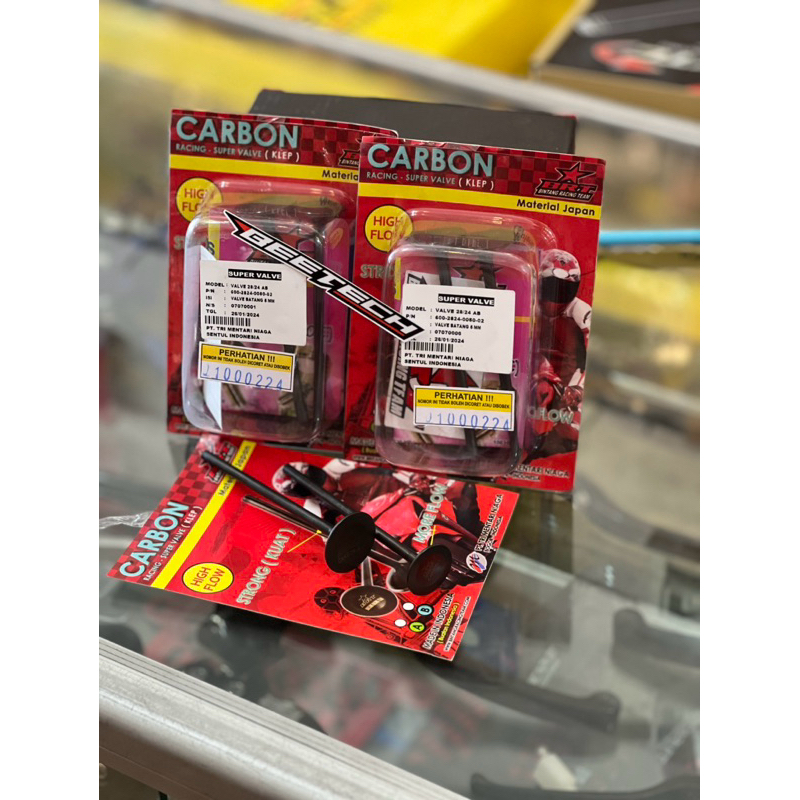 KLEP CARBON BRT BATANG 5mm KLEP 26/23,KLEP 28/24,KLEP 31/25,KLEP 34/29 ORIGINAL BRT