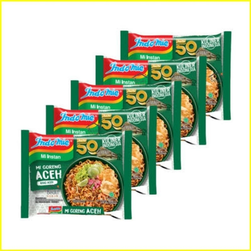 

Indomie Mie Goreng Aceh Per 5 Pcs 90gr