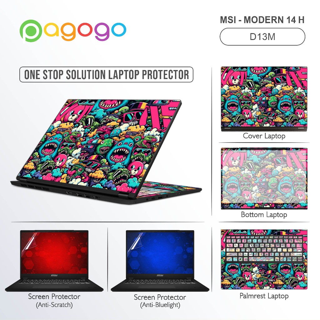 Screen Guard Skin Keyboard Protector Garskin Stiker Laptop Msi Modern 14H 14 H D13M D13MG Matte Clea