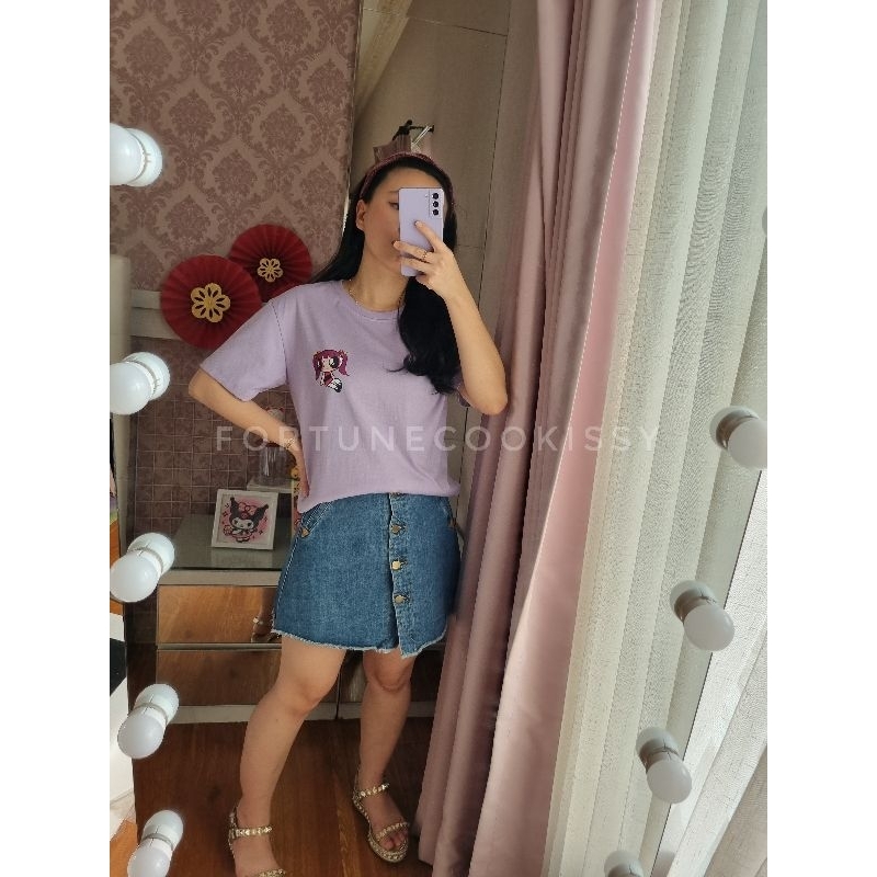 Fortune Atasan Kaos / T-shirt Newjeans x Powerpuff girl Hanni Katun Combed 24s