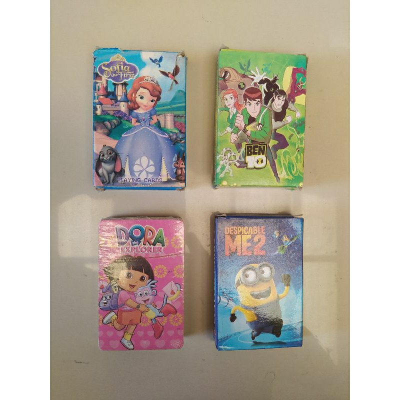 Kartu Remi Minions / The Cars / Ben 10 / Spiderman Card mainan anak