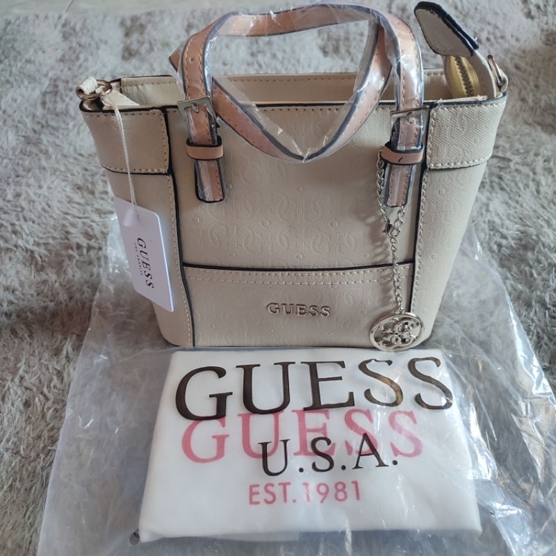 NEW TAS GUESS TERBARU. TAS TWEED FULL BLACK/ TAS SELEMPANG GS/  TAS SLINGBAG GU3SS TWEED MINI/ TAS D
