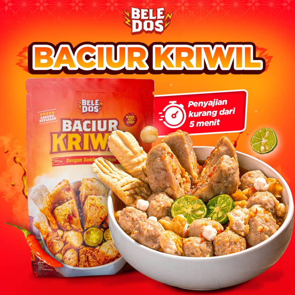 

BIG SALE Beledos Baciur Kriwil 28 Gram dengan Sambal Taichan murah