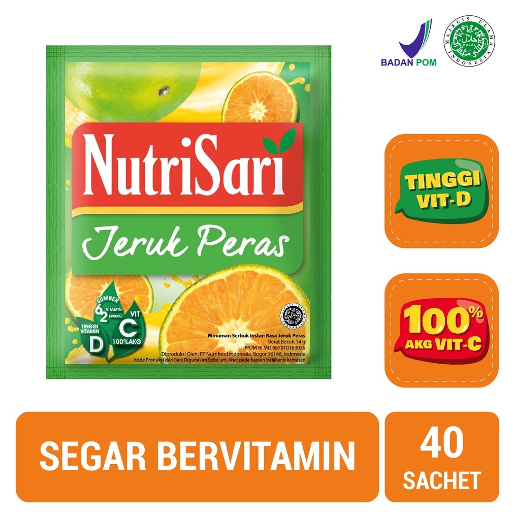 

1212 FLASH SALE NutriSari Jeruk Peras 4 sachet Minuman Buah Vitamin C grosir