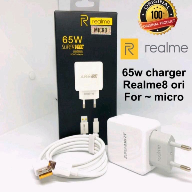 Charger Realme For Android 65w type c micro Casan Realme 65w USB micro ART B1K9
