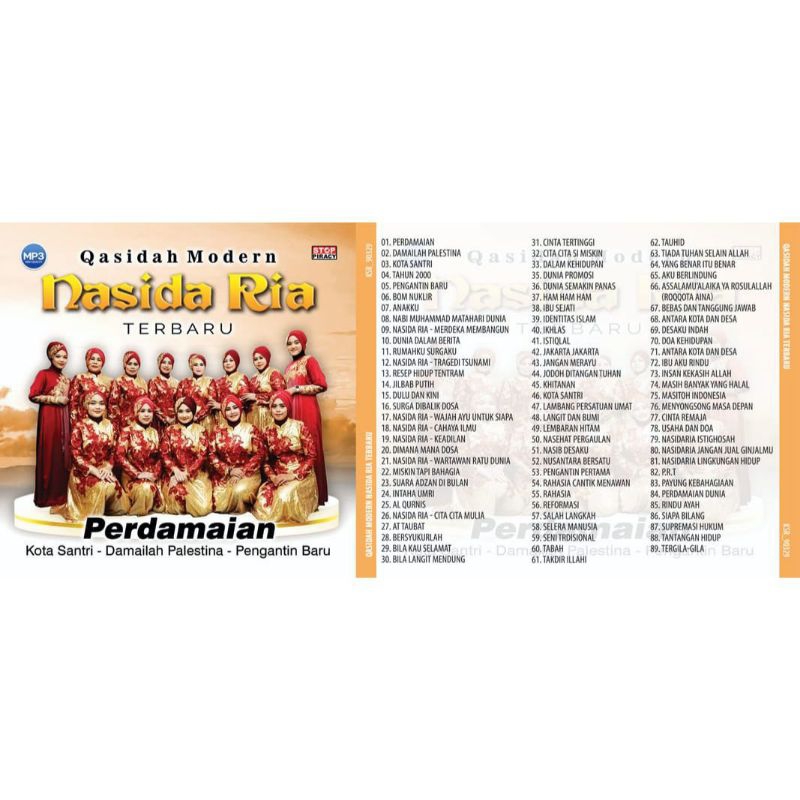 kaset audio lagu Mp3 Qasidah Modern Nasida Ria Terbaru [ 2024 ]