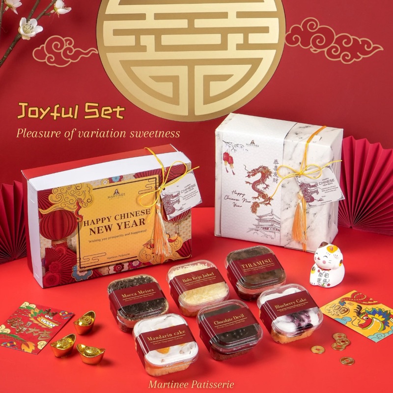 

1212 Brand READY Joyful Mini dessertbox Chinese New year imlek sincia gift hampers hari raya Joyful Mini Dessertbox 4in1 dan 6in1 Hampers HADIAH BISA REQUEST TANGGAL KIRIM DAN KIRIM HARI YANG SAMA