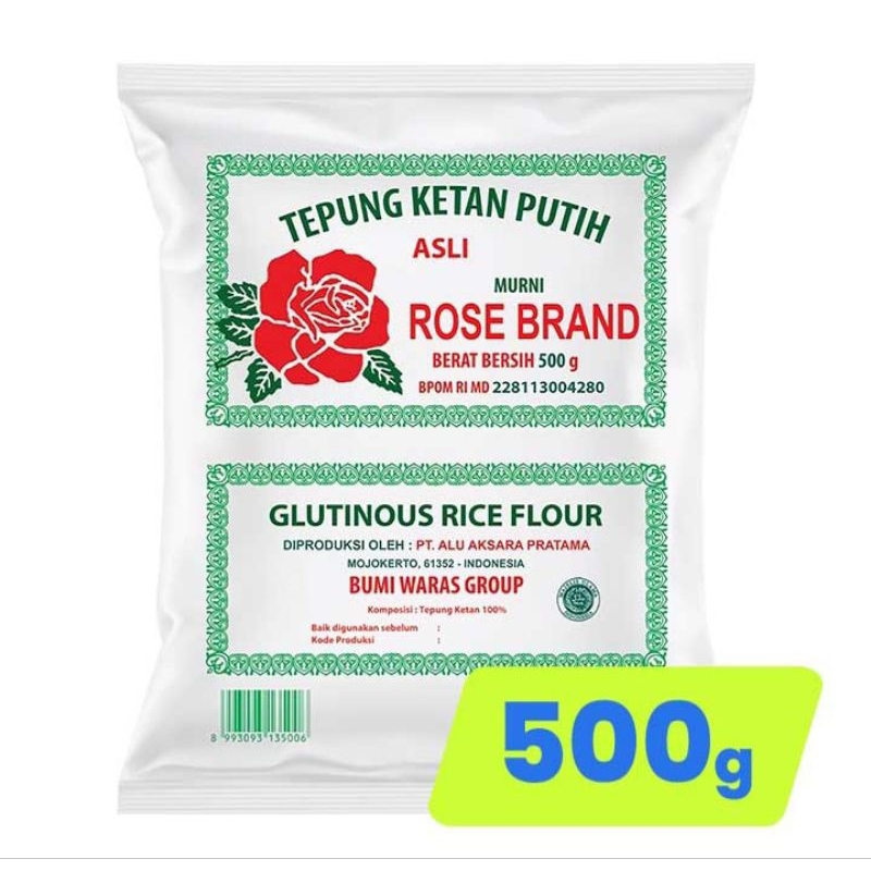 

Tepung Ketan Rose Brand 500 Gram