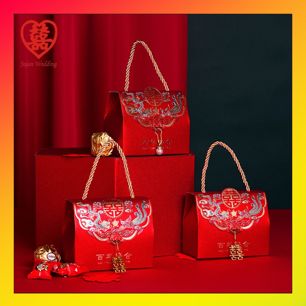 

JW Paperbag Souvenir Glitter Wedding Sangjit Shuang Xi / Paperbag Coklat Permen Souvenir Teapai PP25