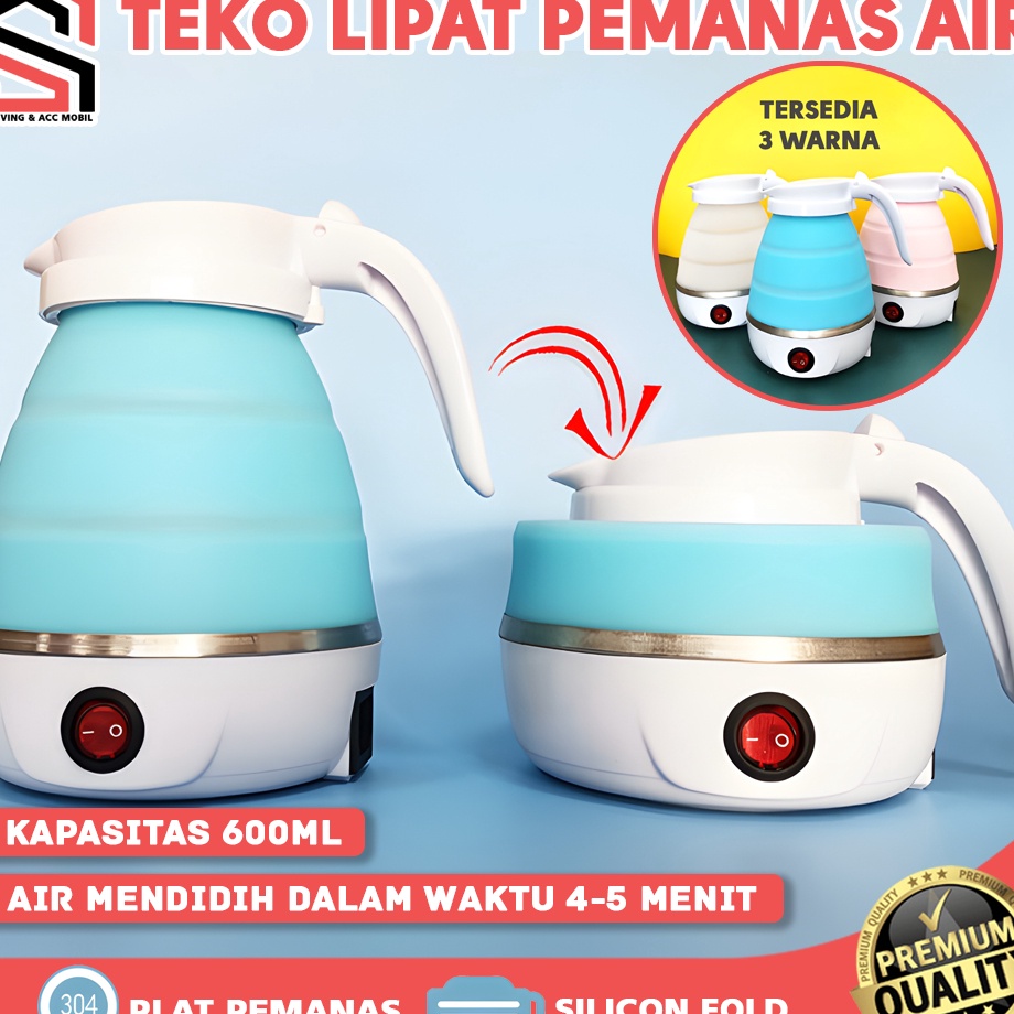 Teko Lipat Electric Kettle Silicon  Teapot Heater Teko Elektrik  Teko Lipat Electric Kettle Portable