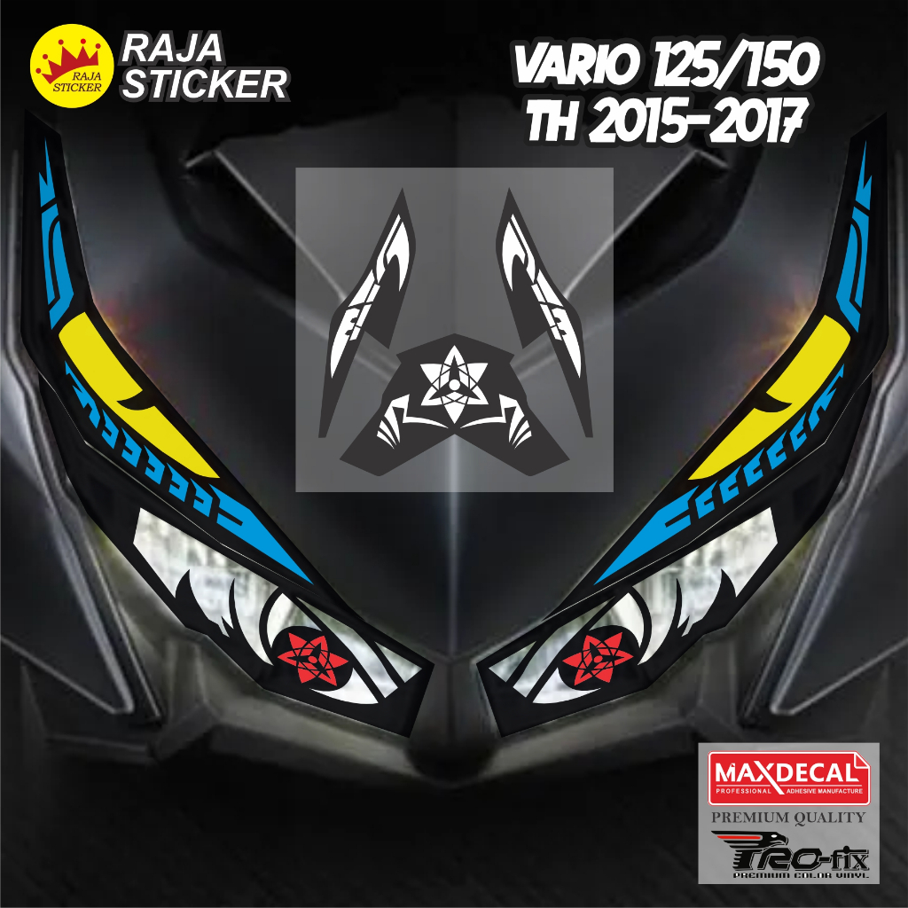 Stiker aksesoris lampu mata alis vario 125 150 old tahun 2015 sampai 2017