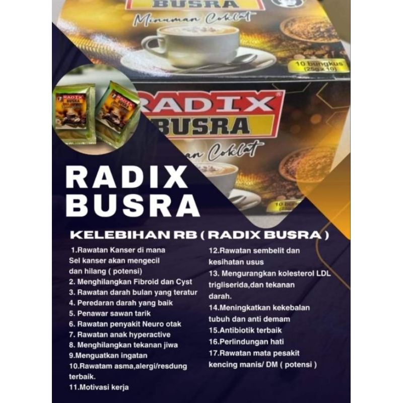 RADIX BUSRA MINUMAN COKLAT BERKHASIAT HPA MALAYSIA