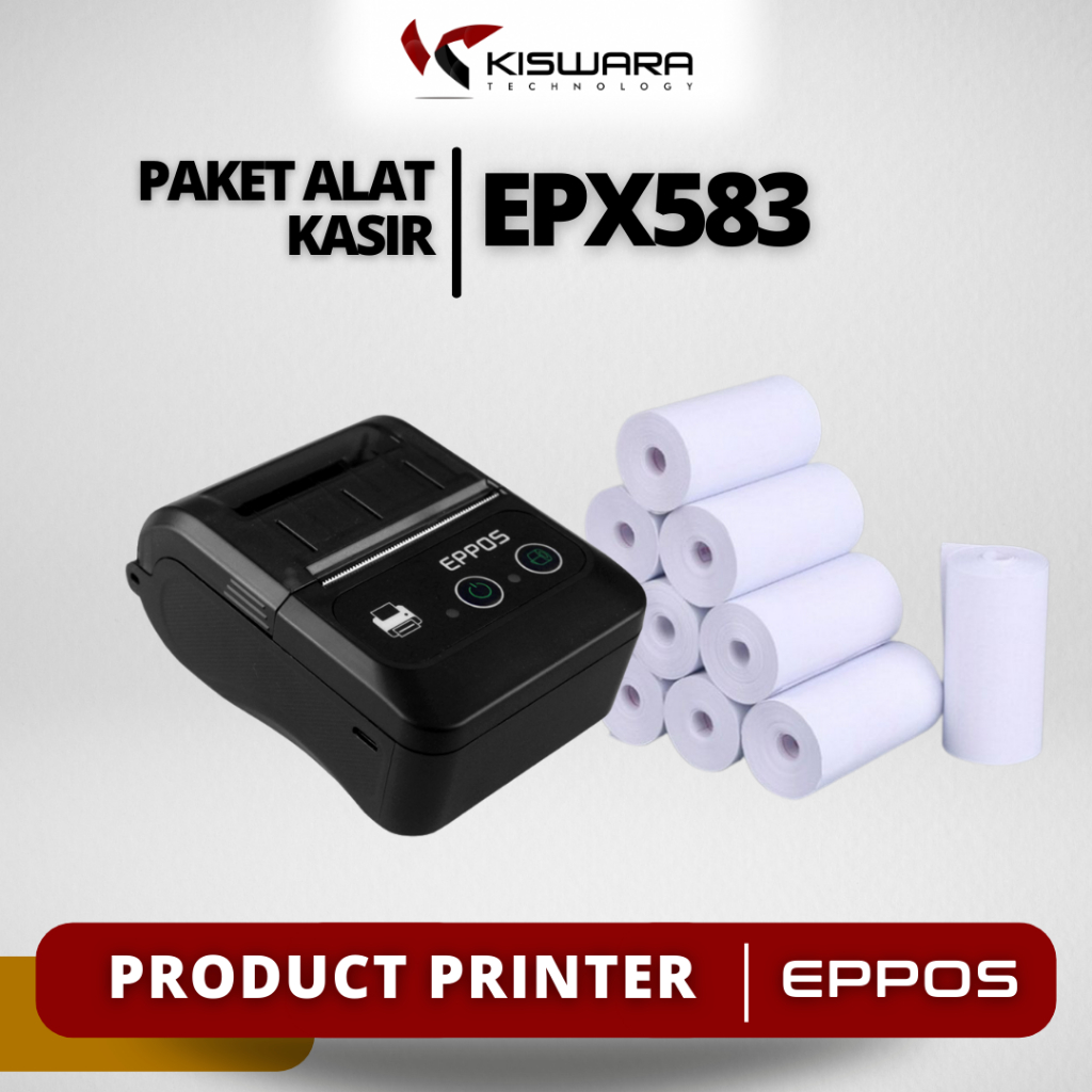 

PAKET EPX583-V2 RPP02 + 10 Roll Kertas THERMAL 58x30mm || Cetak Struk Pembayaran