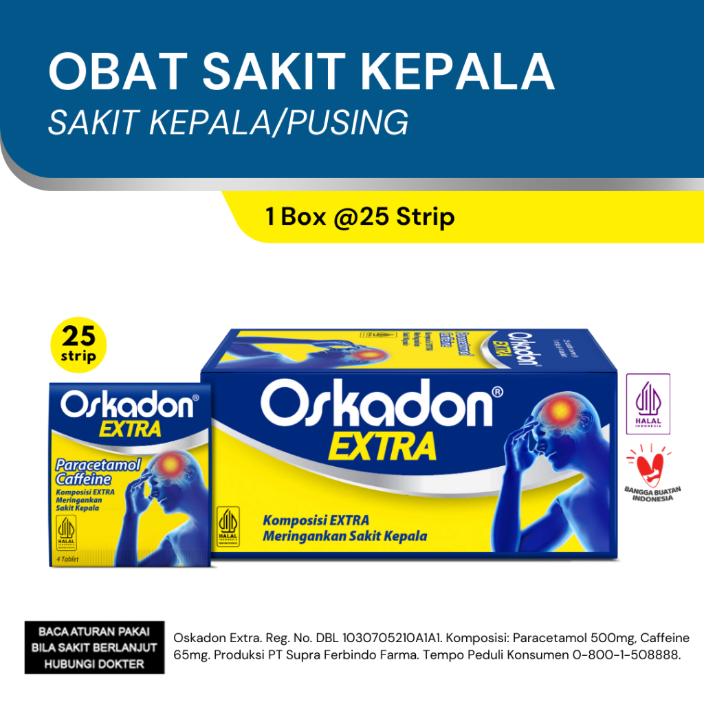 Oskadon Extra [1 Folding Box isi 25 Strip @4 Tablet]